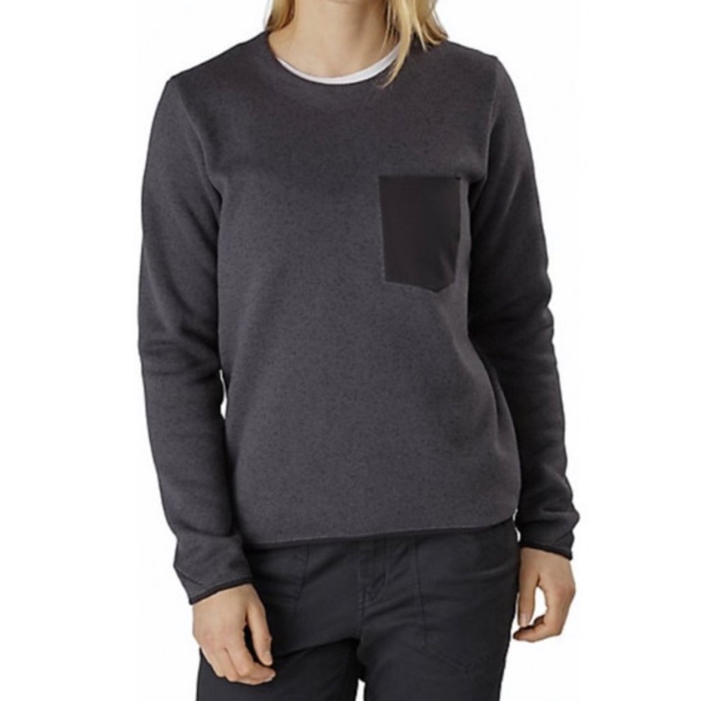Arc'teryx Covert Sweater Fleece Women's L in Whiskey Jack Heather Gray